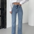 High-Waisted Classic Blue Stretch Jeans