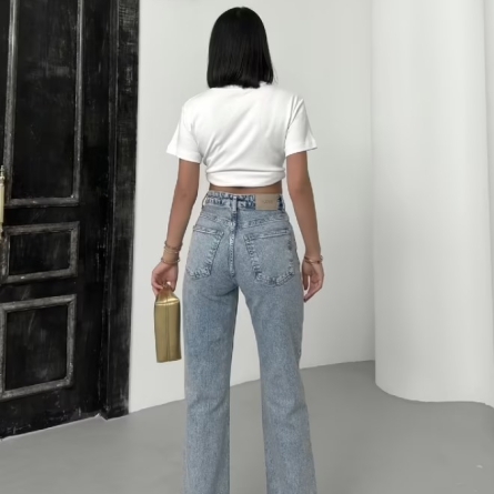 High-Waisted Flared Jeans