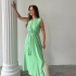 Sleeveless green maxi dress