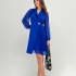 Blue Blazer-Style Dress with Pleats