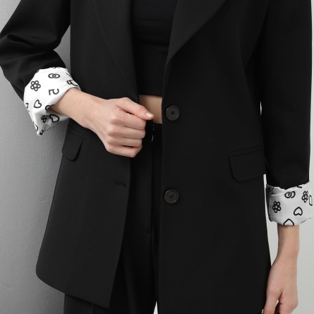 Casual Oversisez Black Blazer