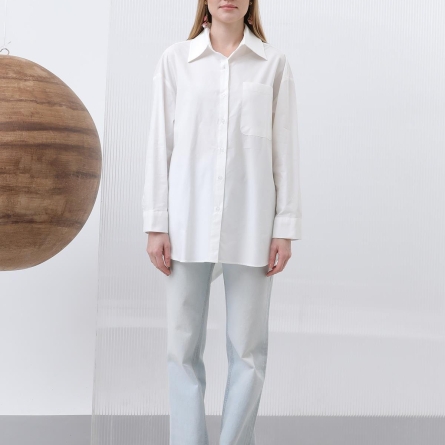 Cămașă albă cu fundă la spate