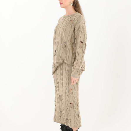 Knitted casual tunic