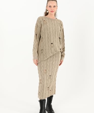 Knitted casual tunic