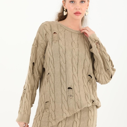 Knitted casual tunic