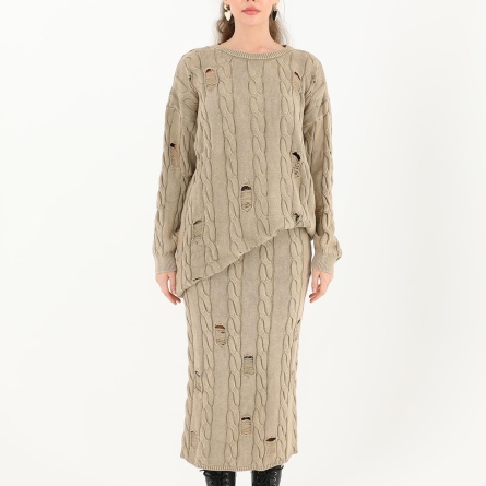 Knitted casual tunic