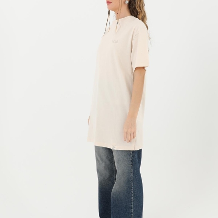 Beige Women's Basic T-Shirt