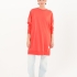 Tunică medie casual coral din bumbac