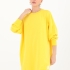 Tunică medie casual galbenă din bumbac