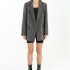 Anthracite Blazer with Vertical Lines