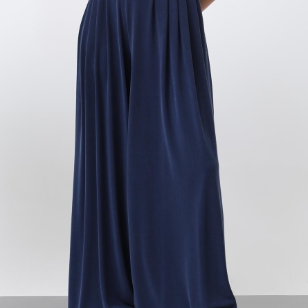 Темно-синие широкие брюки палаццо