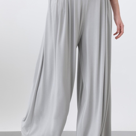 Wide-leg palazzo pants in gray