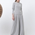 Wide-leg palazzo pants in gray