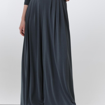 Темно-серые широкие брюки палаццо