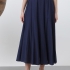 Fustă navy lungă din voal