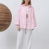 Light Pink oversized cotton shirt with buttons
