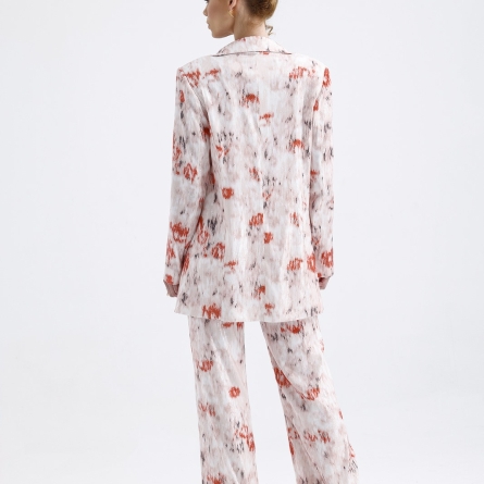 Костюм из 3 предметов с бело-оранжевым принтом