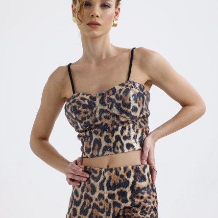 3-piece leopard print suit