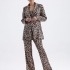 3-piece leopard print suit