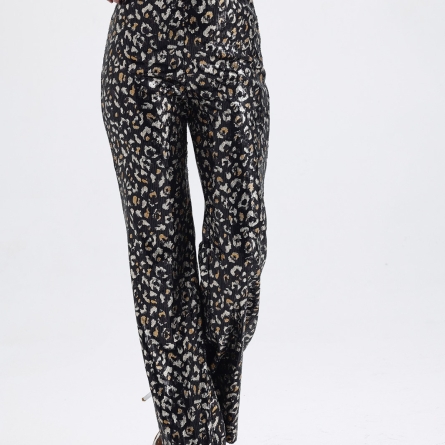 Костюм из 3 предметов с леопардовым принтом и металлическим блеском