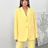Oversized yellow blazer with straight cut