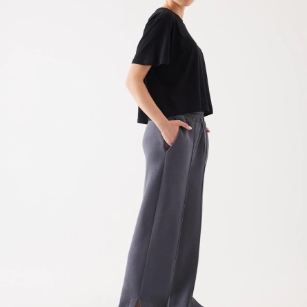 Pantaloni Jogger din Bumbac Gri