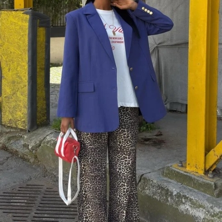 Sacou Navy din In și Bumbac