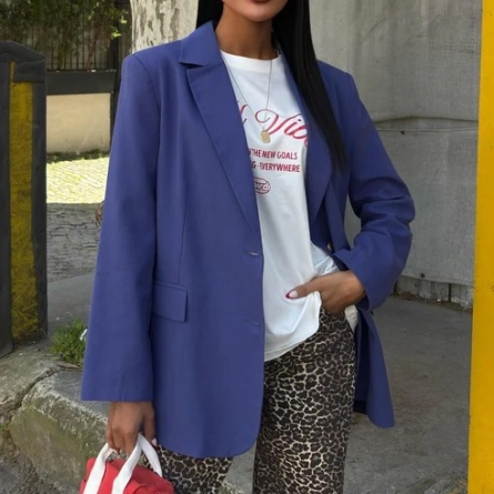 Sacou Navy din In și Bumbac