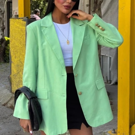 Sacou Mentha  din In și Bumbac