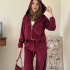 Костюм-Двойка Бордовый Велюровый (Бархатный)
