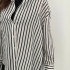 Свободная рубашка в вертикальную черную полоску