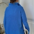 Blue sweater with high collar and zipper