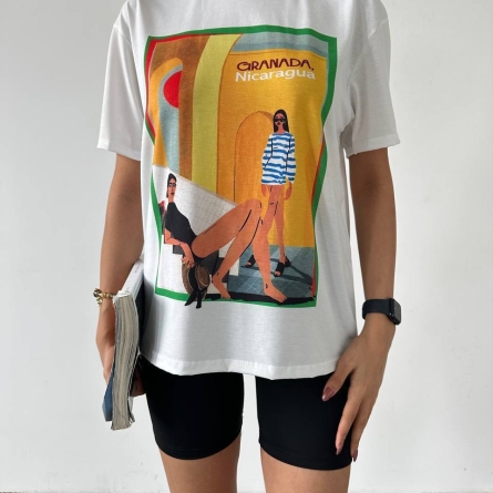 Белая футболка с принтом &laquo;Nicaragua&raquo;