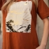 Tricou arămiu cu imprimeu