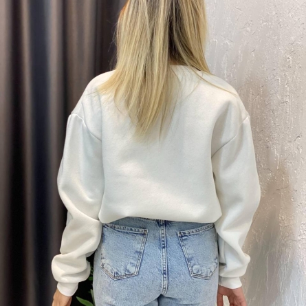 Hanorac Alb Casual Oversize