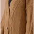 Caramel colored knitted cardigan with buttons