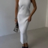 White Minimalist Maxi Dress
