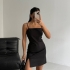 Черное Мини-Платье Из Хлопка