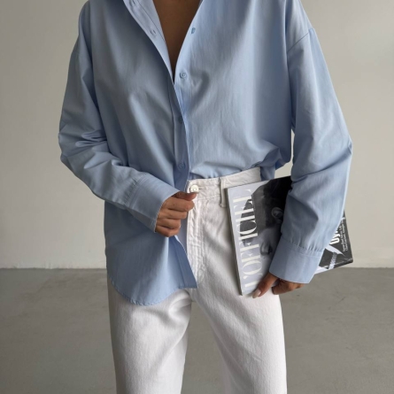 Cămașă Basic Blue din Bumbac