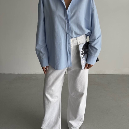 Cămașă Basic Blue din Bumbac