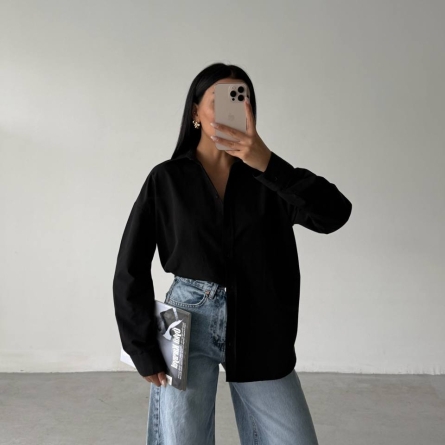 Classic cotton black shirt