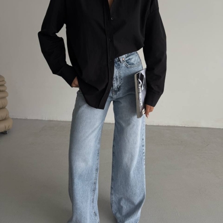 Classic cotton black shirt