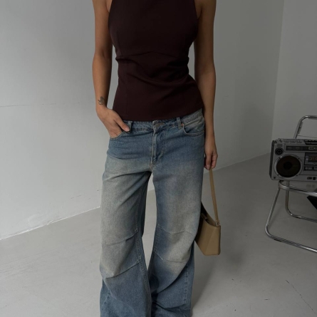 Top Maro cu Spate Decupat și Fundițe