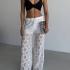 White Lace Long Pants with Inner Shorts