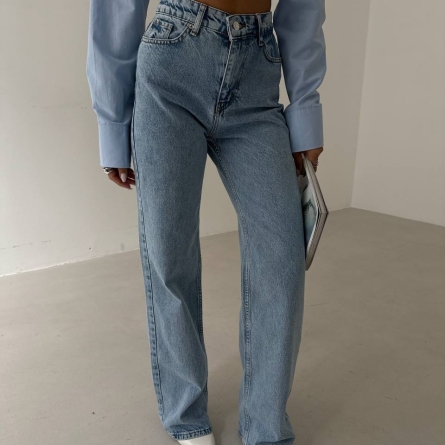 Light Blue Jeans with Back Rips