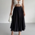 Fustă Neagră Evazată Midi