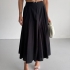 Fustă Neagră Evazată Midi