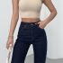 High-Waisted Navy Stretch Jeans