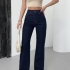 High-Waisted Navy Stretch Jeans